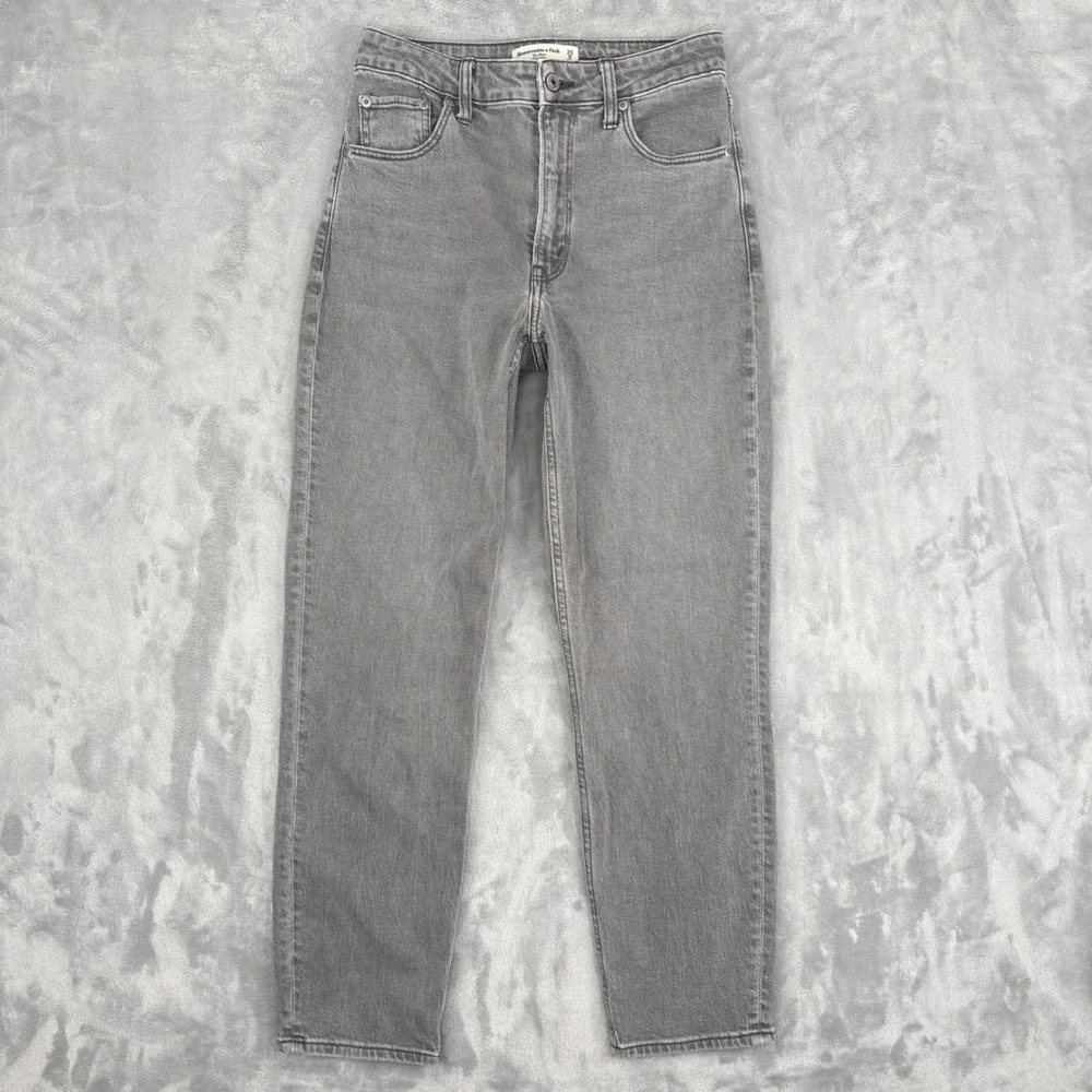 Abercrombie & Fitch Jeans Women 25/0 (Fit 26x27.5) Grey Mom High Rise Curve Love